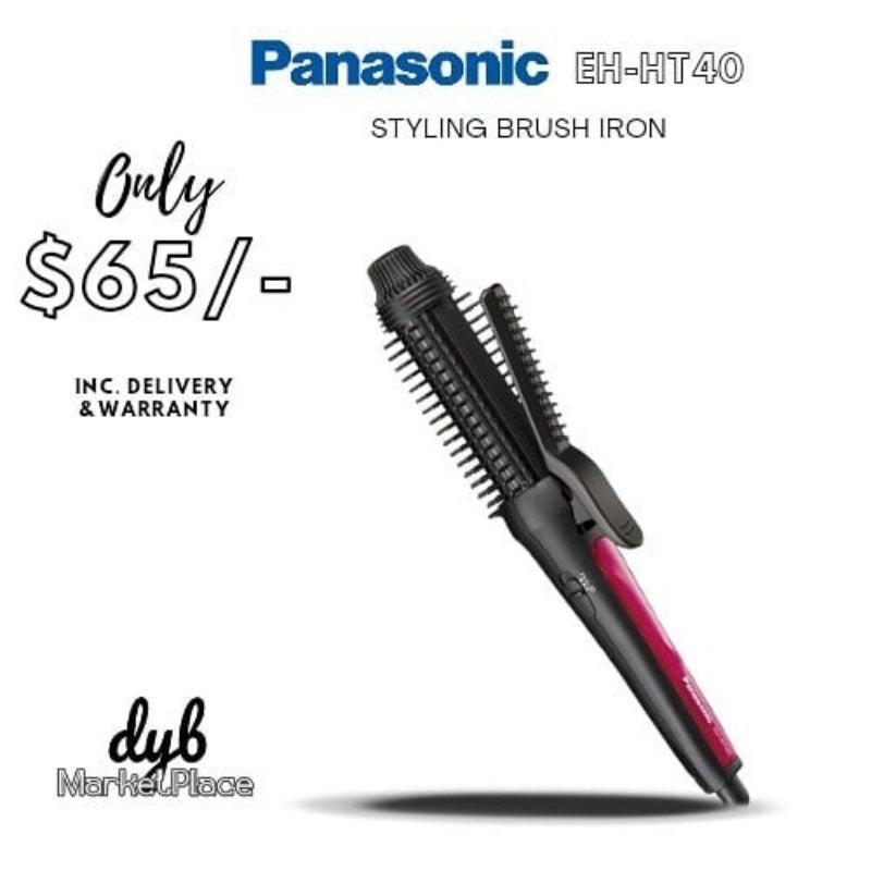 Panasonic Hair Styling Brush Iron EH-HT40
