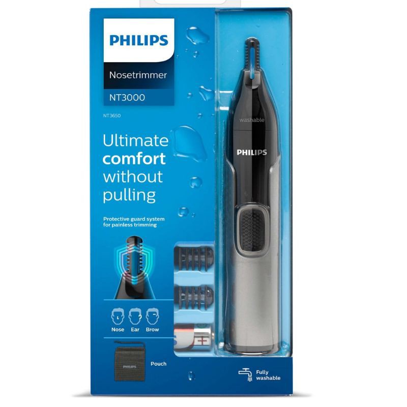 Philips Nose trimmer series 3000 Nose, ear & eyebrow trimmer NT3650 Battery Operated