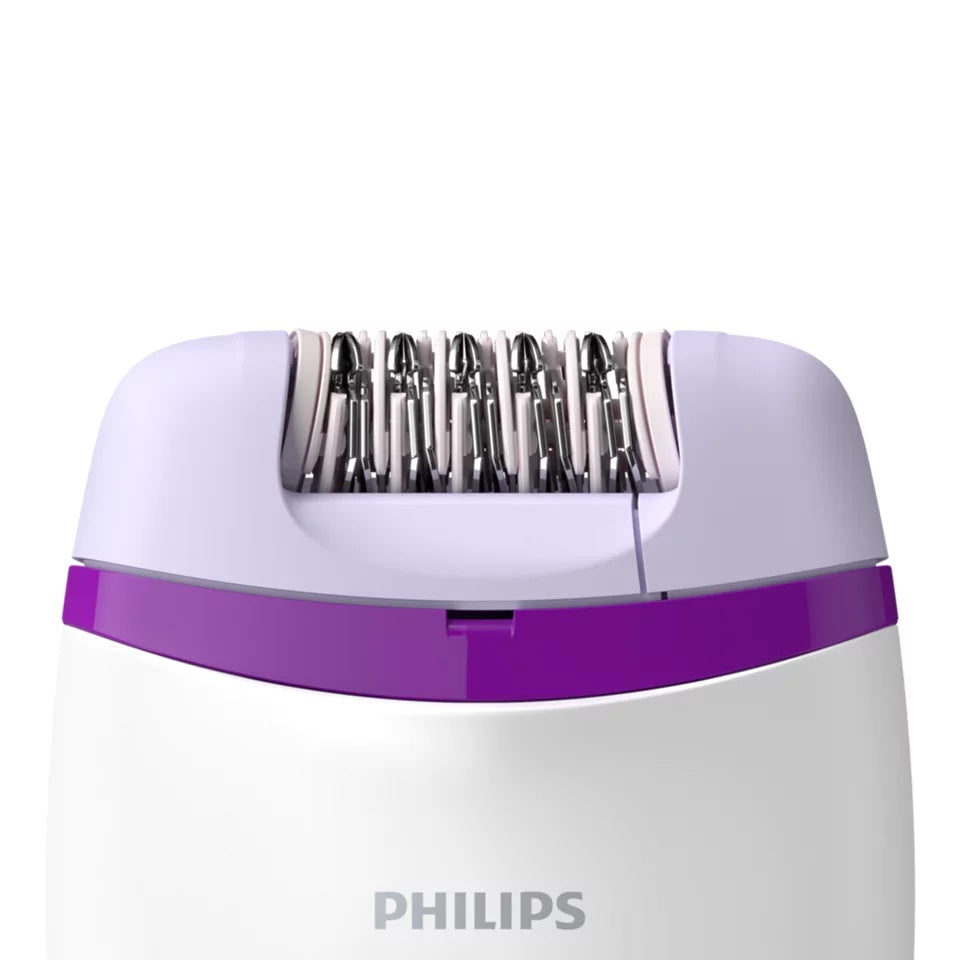 Philips Satinelle Essential Corded compact epilator BRE225 White Purple