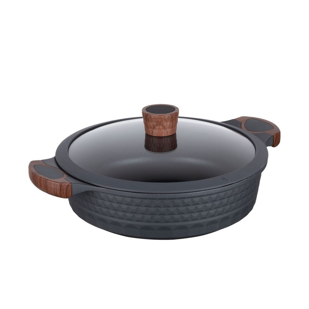 Resto Kitchenware CAPELLA 93506 Shallow pot with lid ⌀28 cm, h=8.0cm, 4.4L