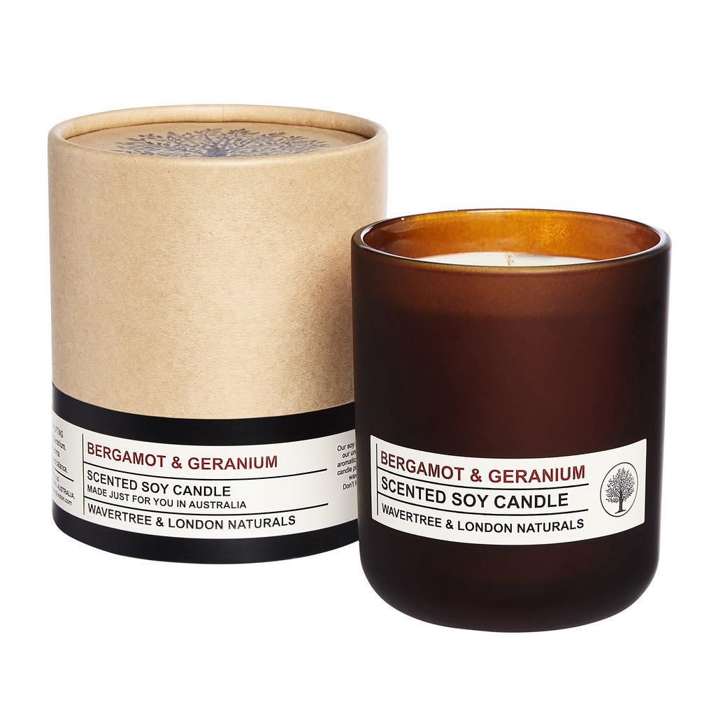 Wavertree & London Bergamot & Geranium Candle - 330g Scented Candle