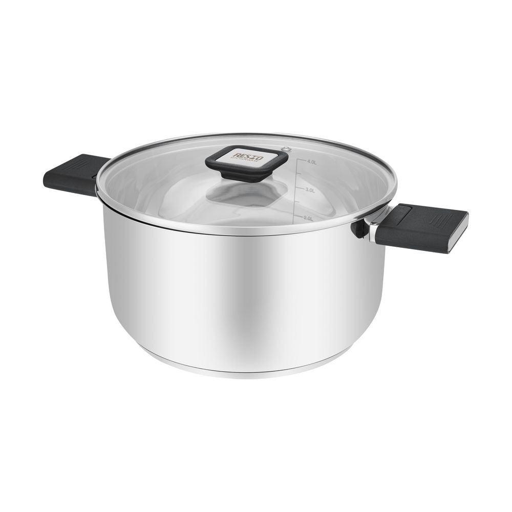 Resto Kitchenware ANSER Casserole with lid Stainless Steel 16/18cm/20cm/22cm/24cm