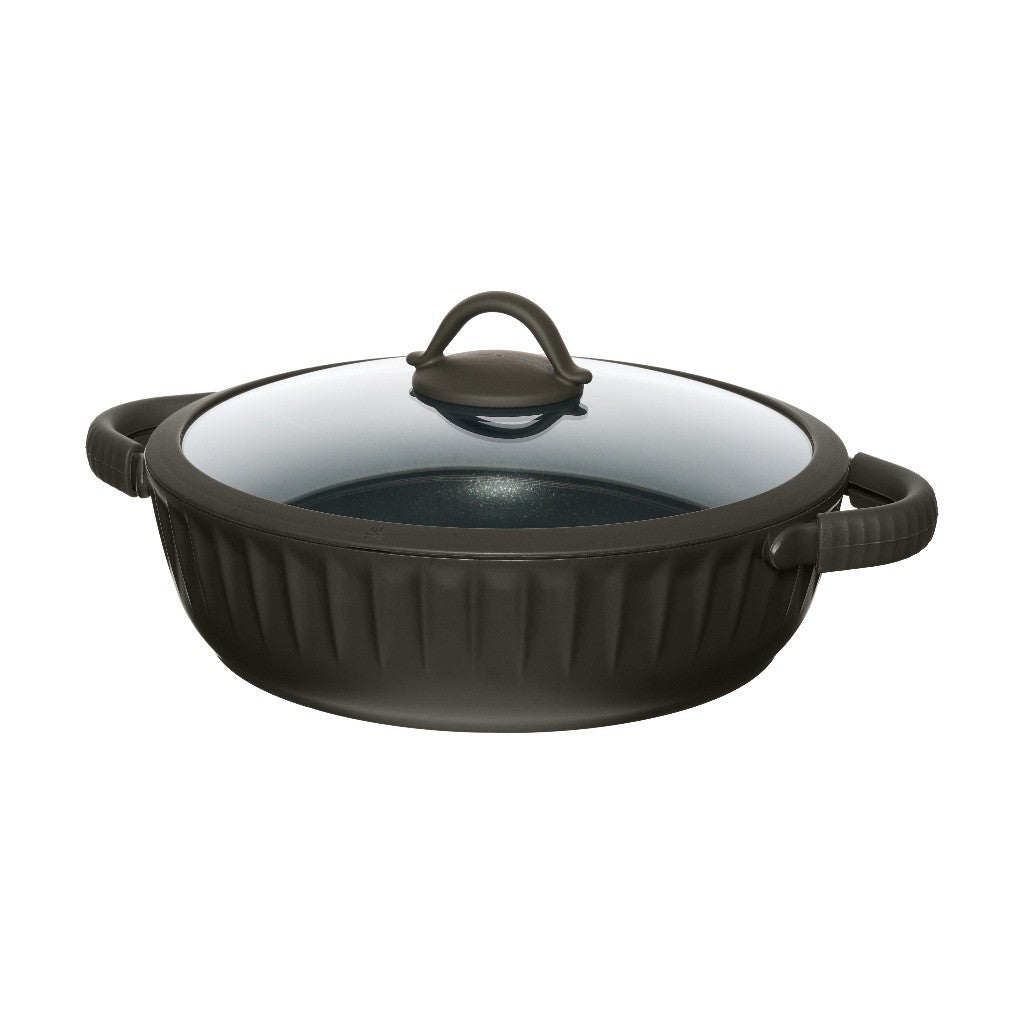 Resto Kitchenware 94006 Ascella Shallow Pot With Lid Diameter=28CM H=7.9CM 4.2L