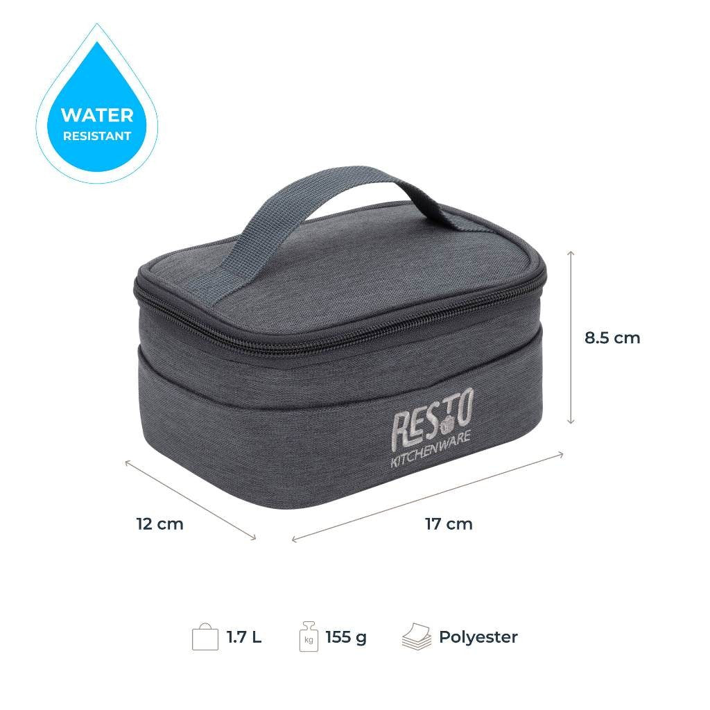 Resto Kitchenware Felis dark grey Lunch cooler bag 1.7L/3.5L/6L