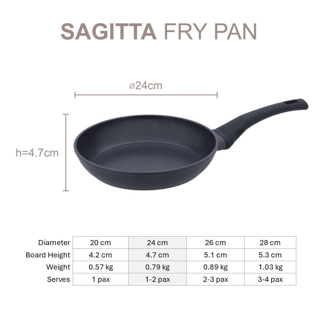Resto Kitchenware Sagitta Frypan 20cm/22cm/24cm/26cm/28cm