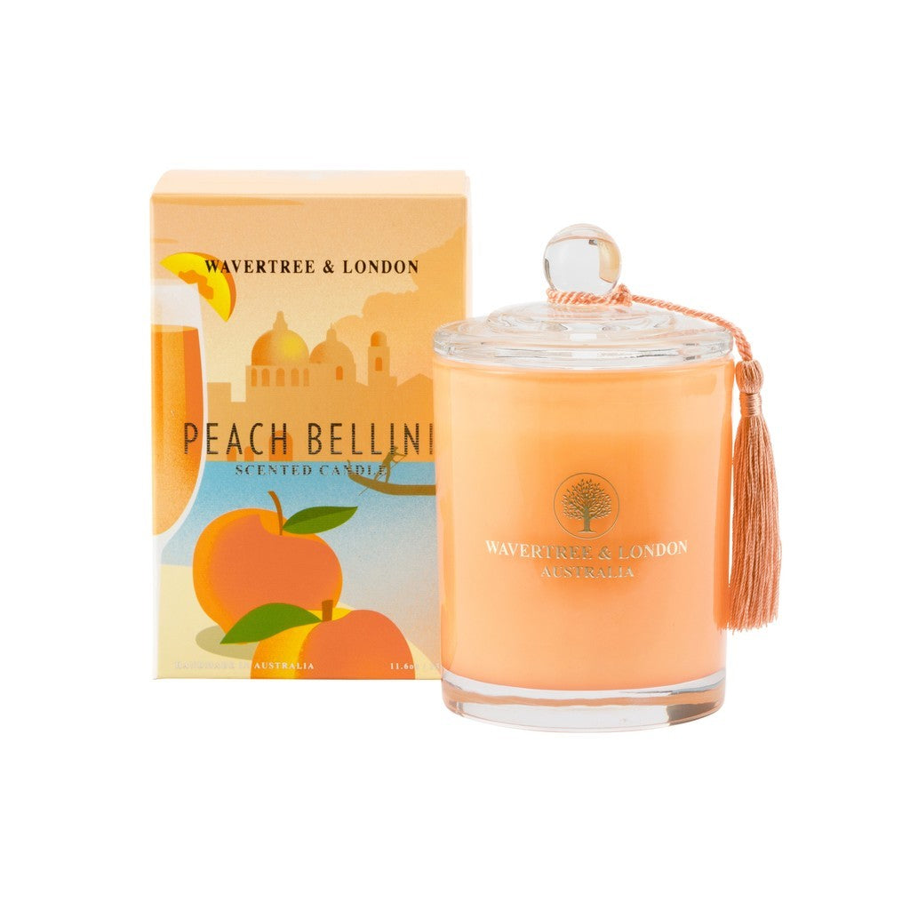 Wavertree & London Peach Bellini Candle - 330g Scented Candle