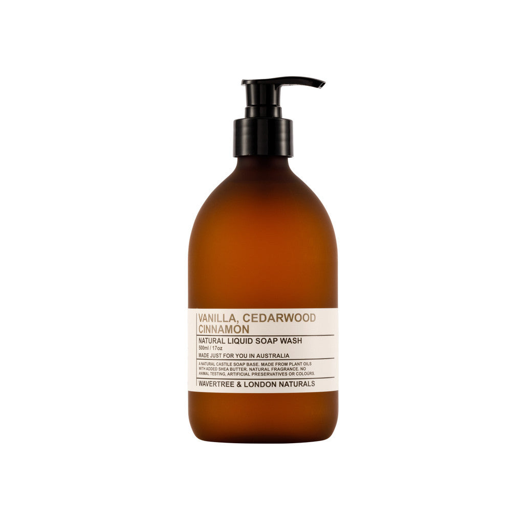 Wavertree & London Vanilla, Cedarwood & Cinnamon Liquid Soap - 500ml