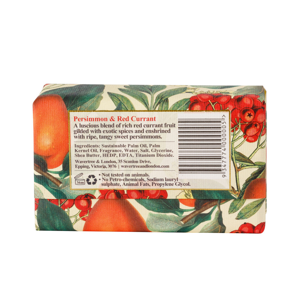 Wavertree & London Persimmon & Red Currant Soap Bar - 200g