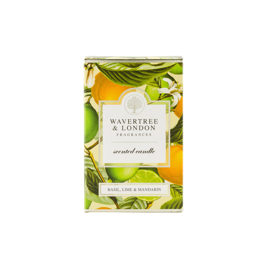 Wavertree & London Basil Lime Mandarin Candle - 330g Scented Candle