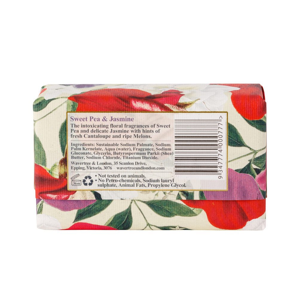 Wavertree & London Sweet Pea & Jasmine Soap Bar - 200g