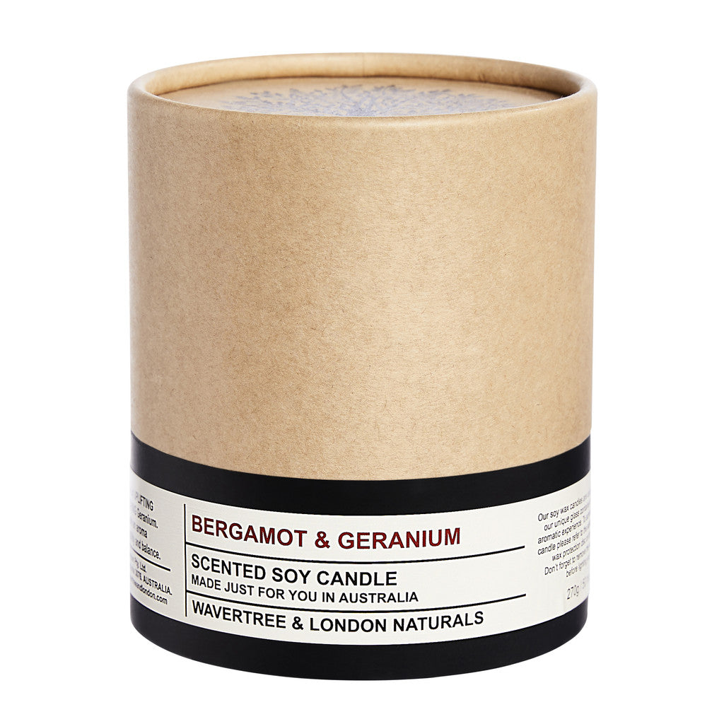 Wavertree & London Bergamot & Geranium Candle - 330g Scented Candle