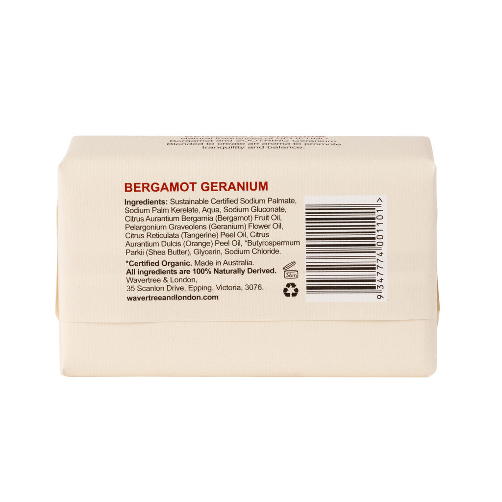 Wavertree & London Bergamot & Geranium Soap Bar - 200g