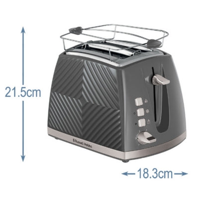 Russell Hobbs 26392-56 Groove 2S Toaster Grey