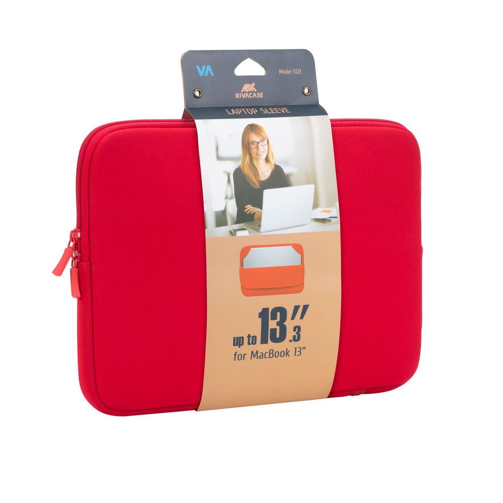 RIVACASE (ANTISHOCK) 5123 Red  Laptop Sleeve for Macbook 13