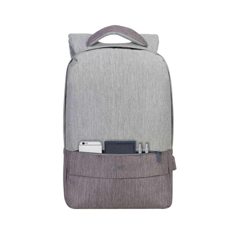 RIVACASE (PRATER) 7562 Grey-Mocha anti-theft Laptop backpack 15.6"
