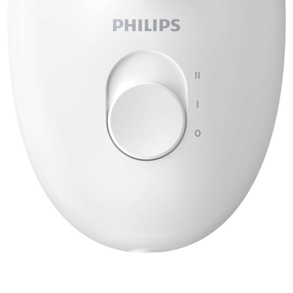 Philips Satinelle Essential Corded compact epilator BRE225 White Purple