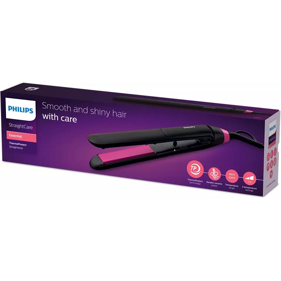 Philips StraightCare Essential ThermoProtect straightener BHS375 Black