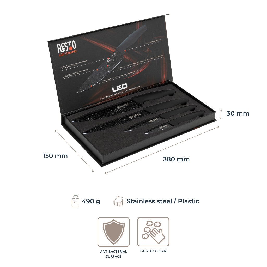 Resto Kitchenware Leo 95504 Knife set 4 pieces