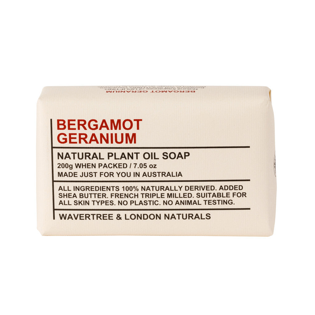 Wavertree & London Bergamot & Geranium Soap Bar - 200g
