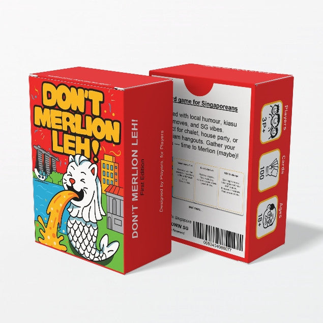 (SG Stock) Dont Merlion Leh! | Singaporean Drinking Card Game | Funny Party Game | 18+ | 3+ Players