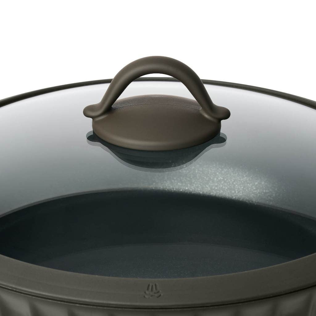 Resto Kitchenware 94006 Ascella Shallow Pot With Lid Diameter=28CM H=7.9CM 4.2L