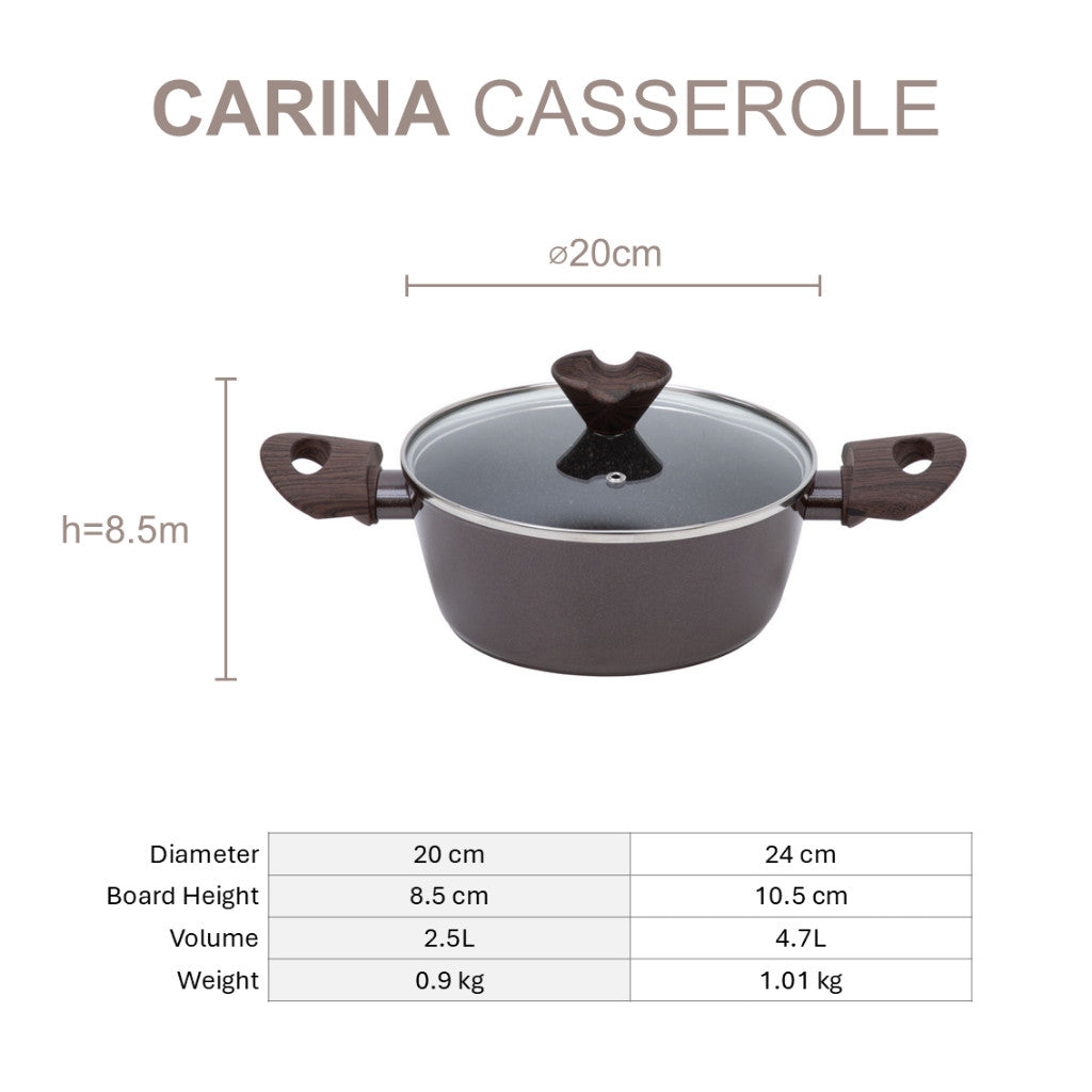 Resto Kitchenware CARINA Casserole with lid 20cm/24cm