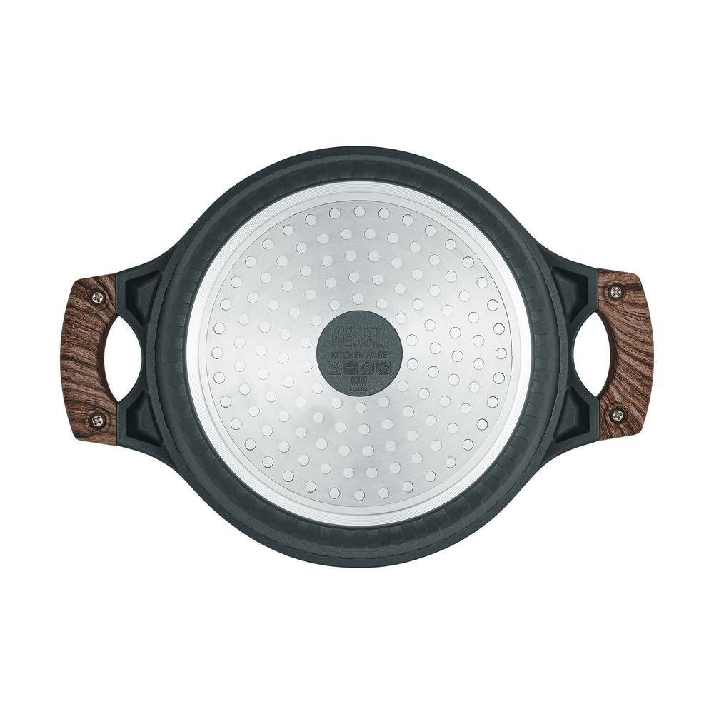 Resto Kitchenware Ran Black Casserole With Lid 2.4L/4.2L