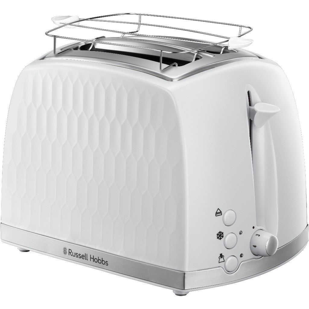 Russell Hobbs 26060-56 Honeycomb White 2 Slice Toaster