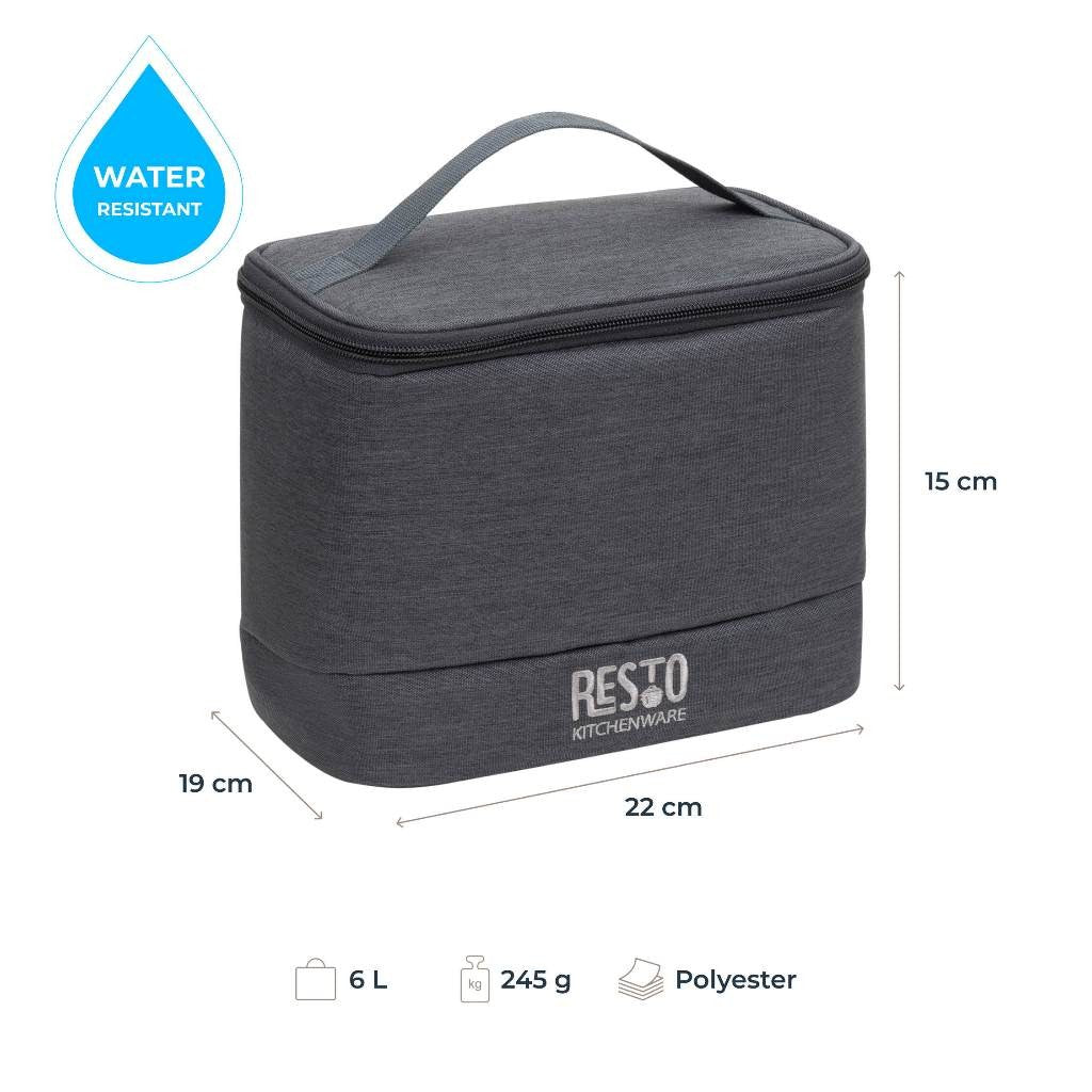Resto Kitchenware Felis dark grey Lunch cooler bag 1.7L/3.5L/6L