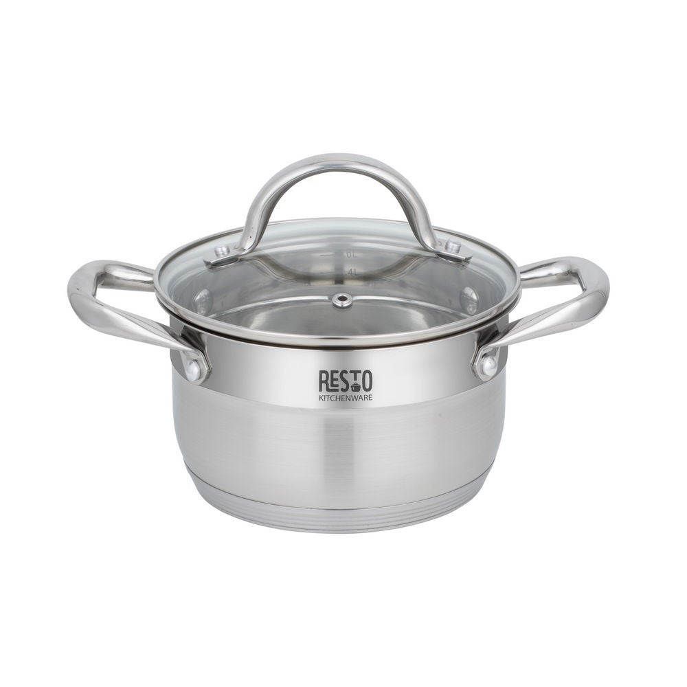 Resto Kitchenware RIGEL Casserole with lid Stainless Steel 16cm/18cm/20cm/24cm