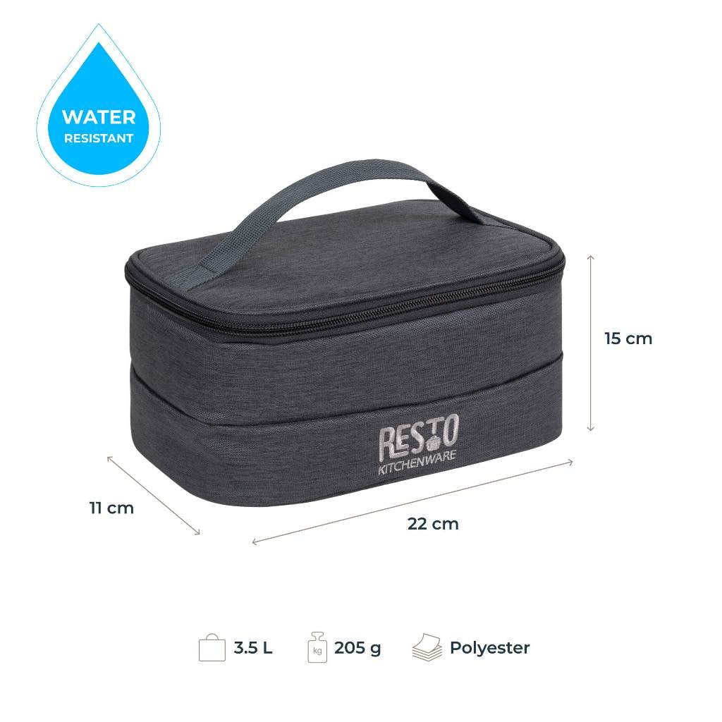Resto Kitchenware Felis dark grey Lunch cooler bag 1.7L/3.5L/6L