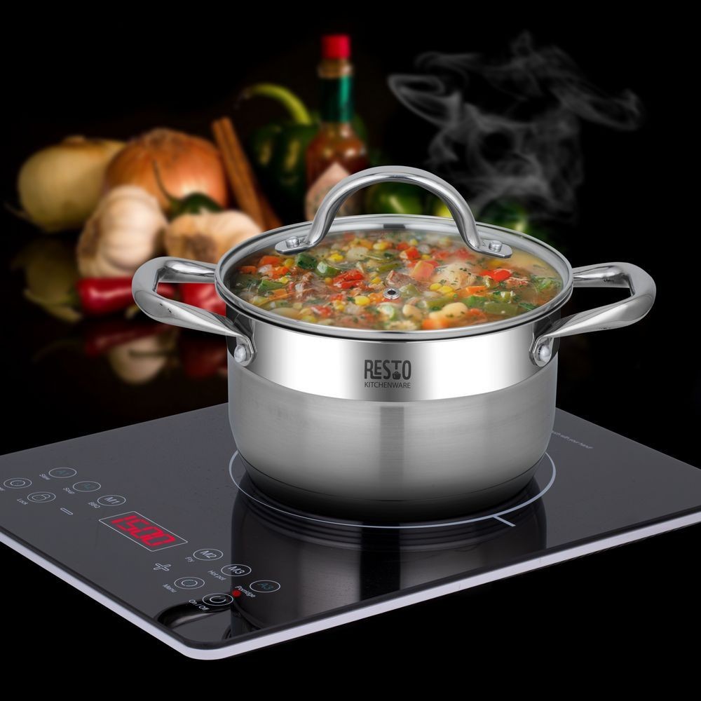 Resto Kitchenware RIGEL Casserole with lid Stainless Steel 16cm/18cm/20cm/24cm
