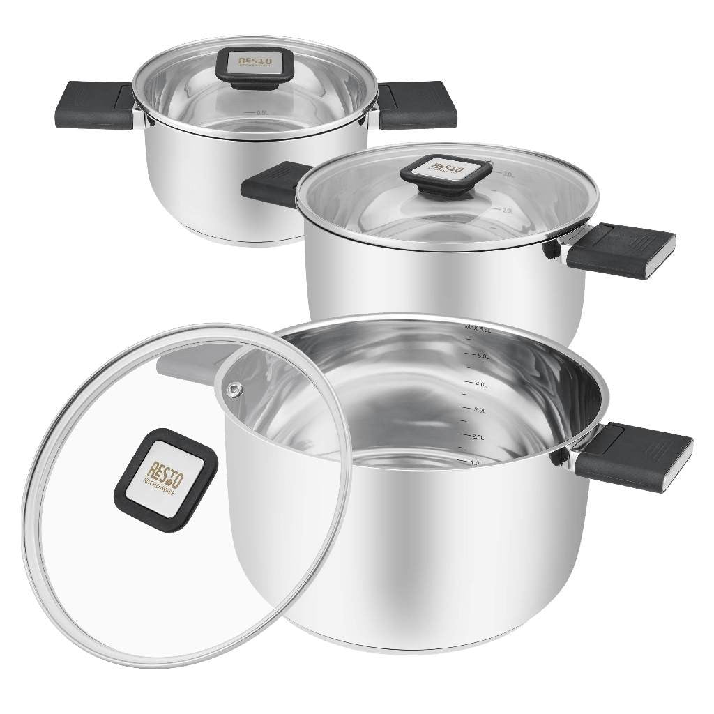 Resto Kitchenware 92214 Anser Cookware Set, 6Pcs