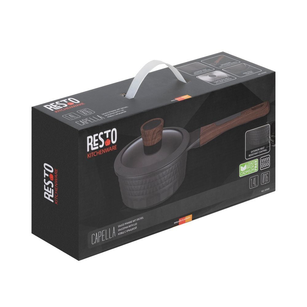 Resto Kitchenware CAPELLA 93500 Saucepan with lid ⌀16cm, h=8.0cm, 1.4L