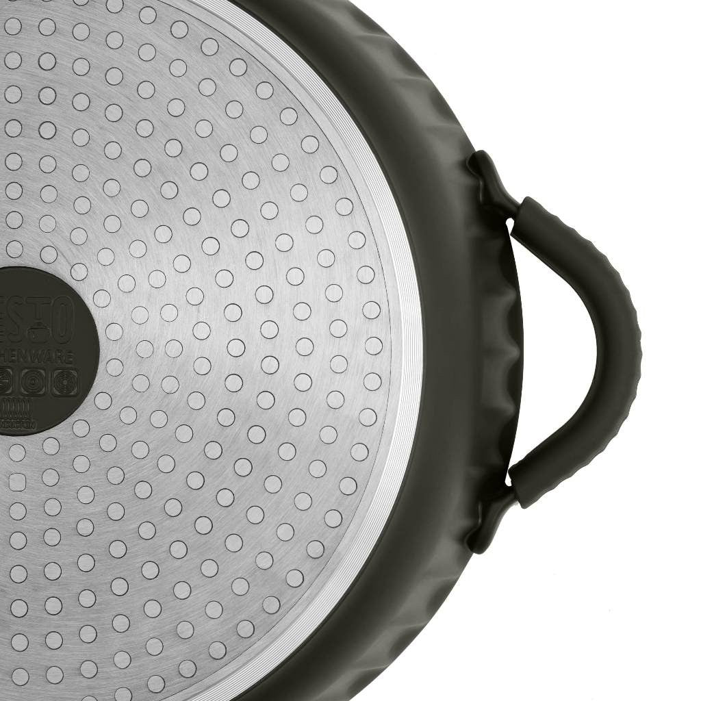 Resto Kitchenware 94006 Ascella Shallow Pot With Lid Diameter=28CM H=7.9CM 4.2L