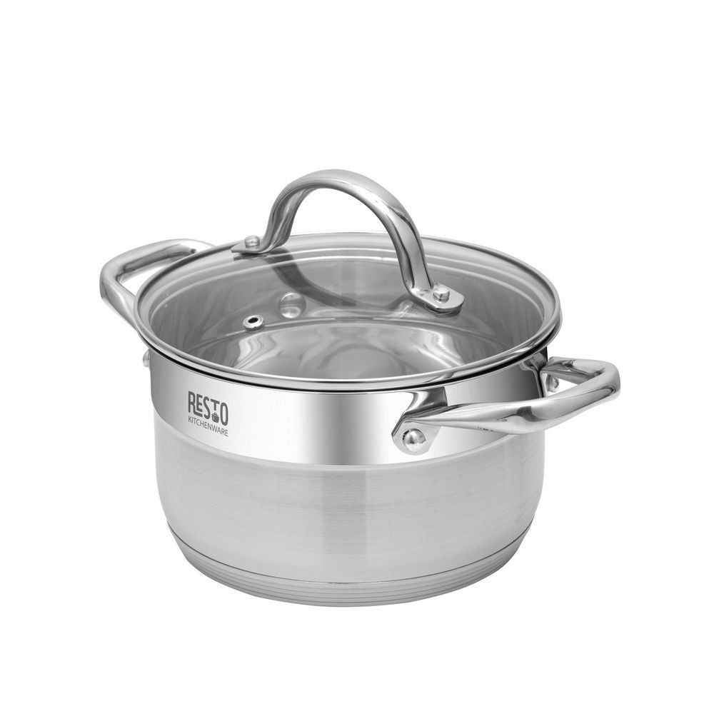 Resto Kitchenware RIGEL Casserole with lid Stainless Steel 16cm/18cm/20cm/24cm