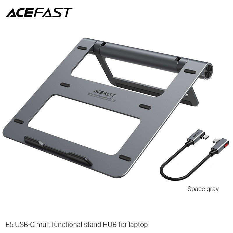 ACEFAST E5 PLUS USB-C Multi-functional Stand HUB for Laptop - Space Gray