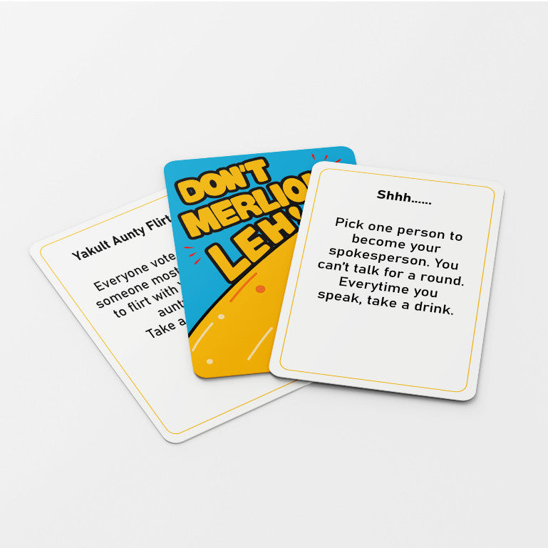(SG Stock) Dont Merlion Leh! | Singaporean Drinking Card Game | Funny Party Game | 18+ | 3+ Players