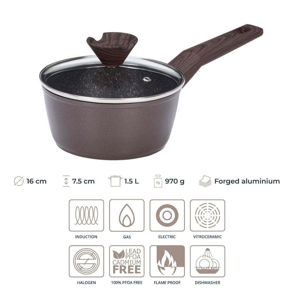 Resto Kitchenware CARINA 93017 Saucepan with lid Ø16 H=7.5CM
