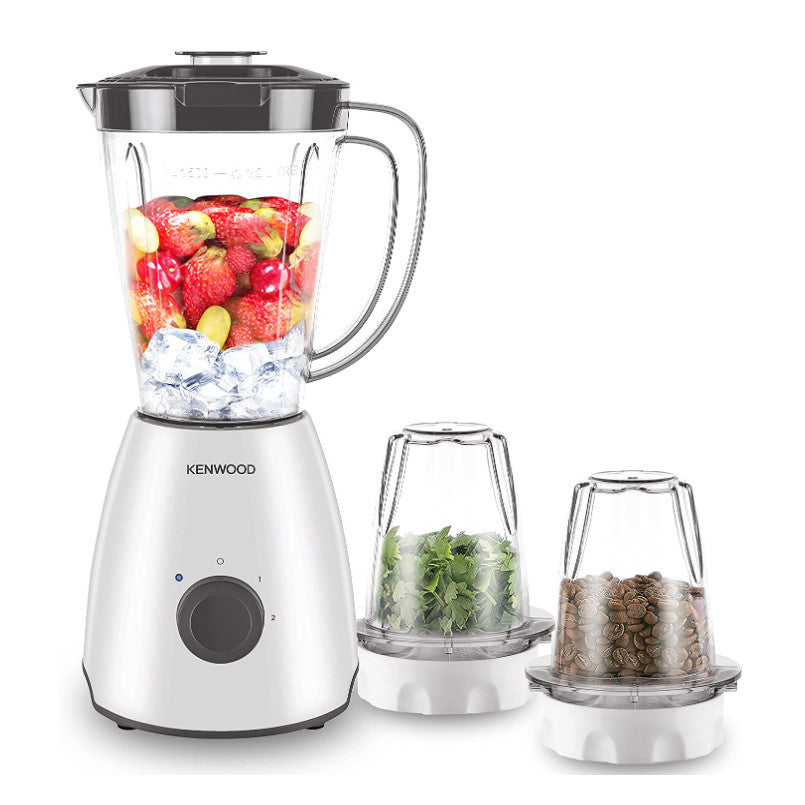 Kenwood Blender Smoothie Maker 400W 1.5L With Grinder Mill, Chopper Ice Crush Function BLP10.C0 White