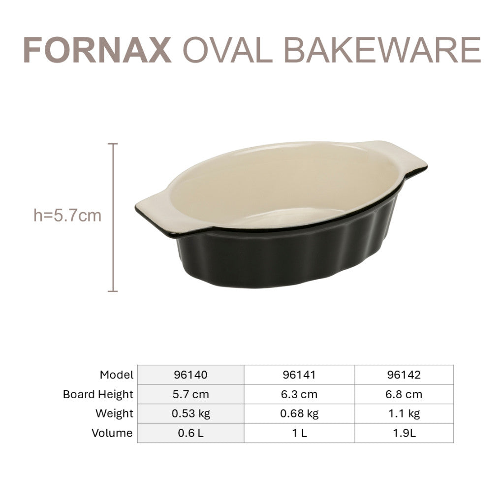 Resto Kitchenware FORNAX 96140 Oval bakeware 0.6L/1L/1.9L