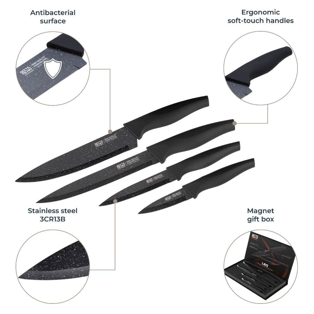 Resto Kitchenware Leo 95504 Knife set 4 pieces