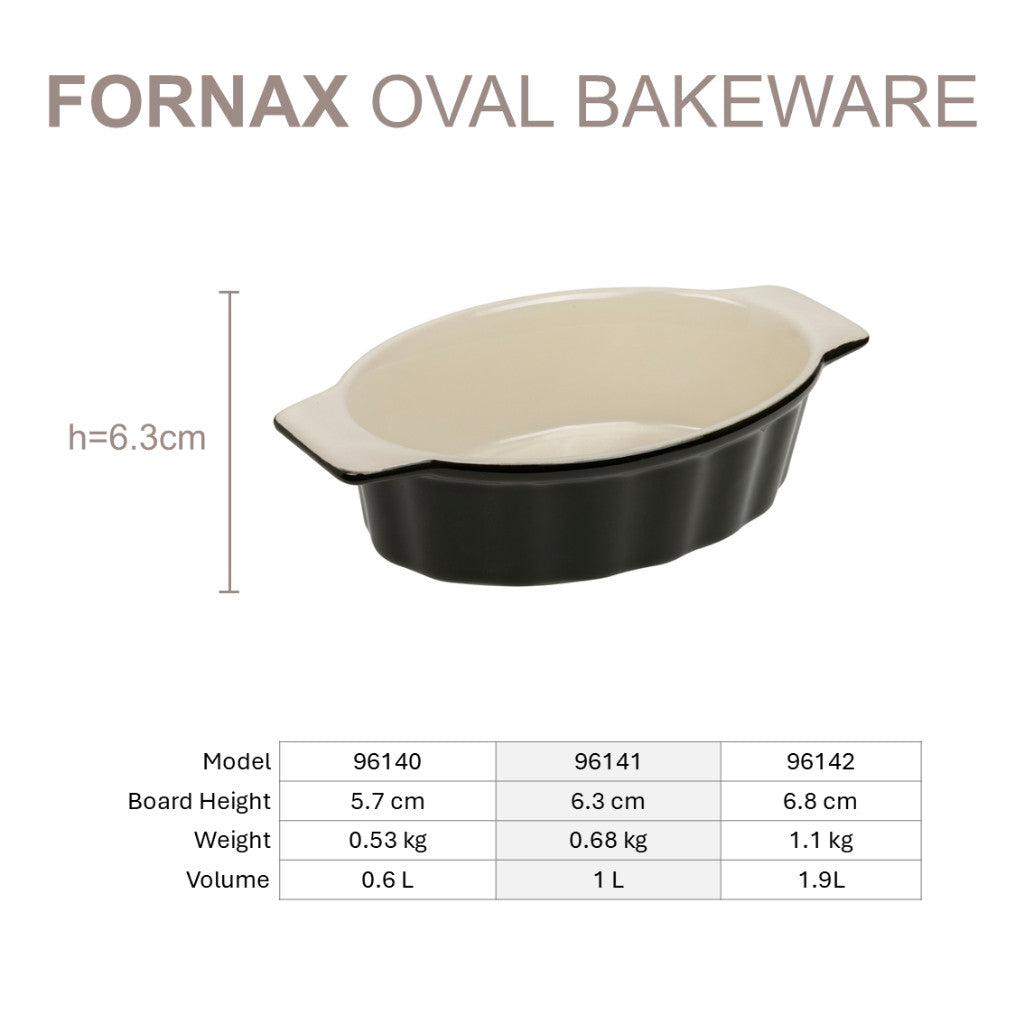 Resto Kitchenware FORNAX 96140 Oval bakeware 0.6L/1L/1.9L