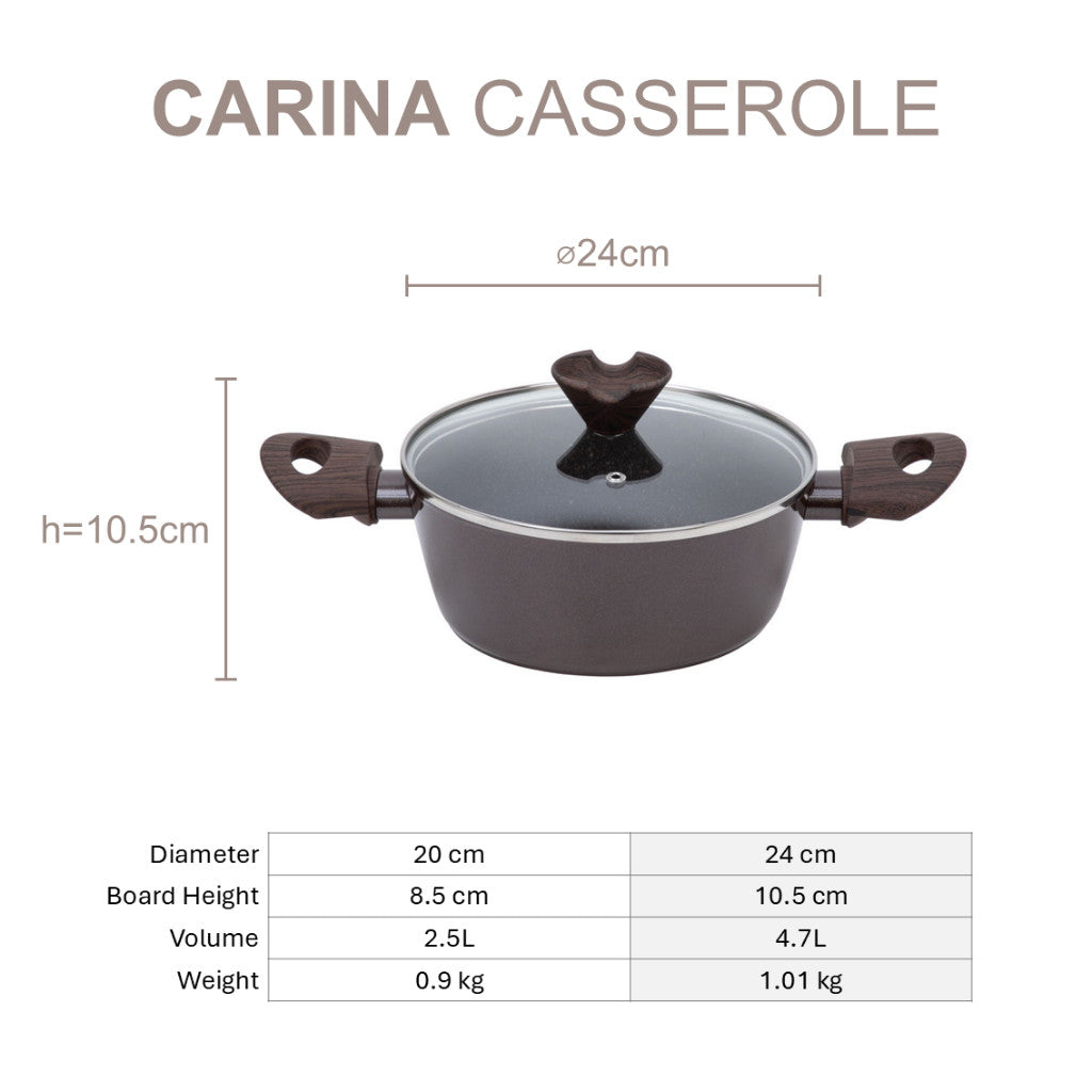 Resto Kitchenware CARINA Casserole with lid 20cm/24cm