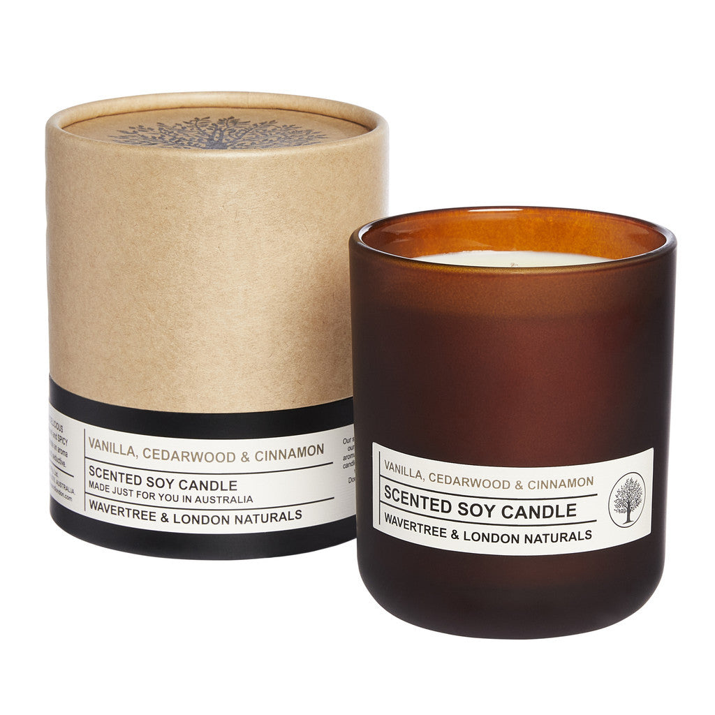 Wavertree & London Vanilla, Cedarwood & Cinnamon Candle - 330g Scented Candle