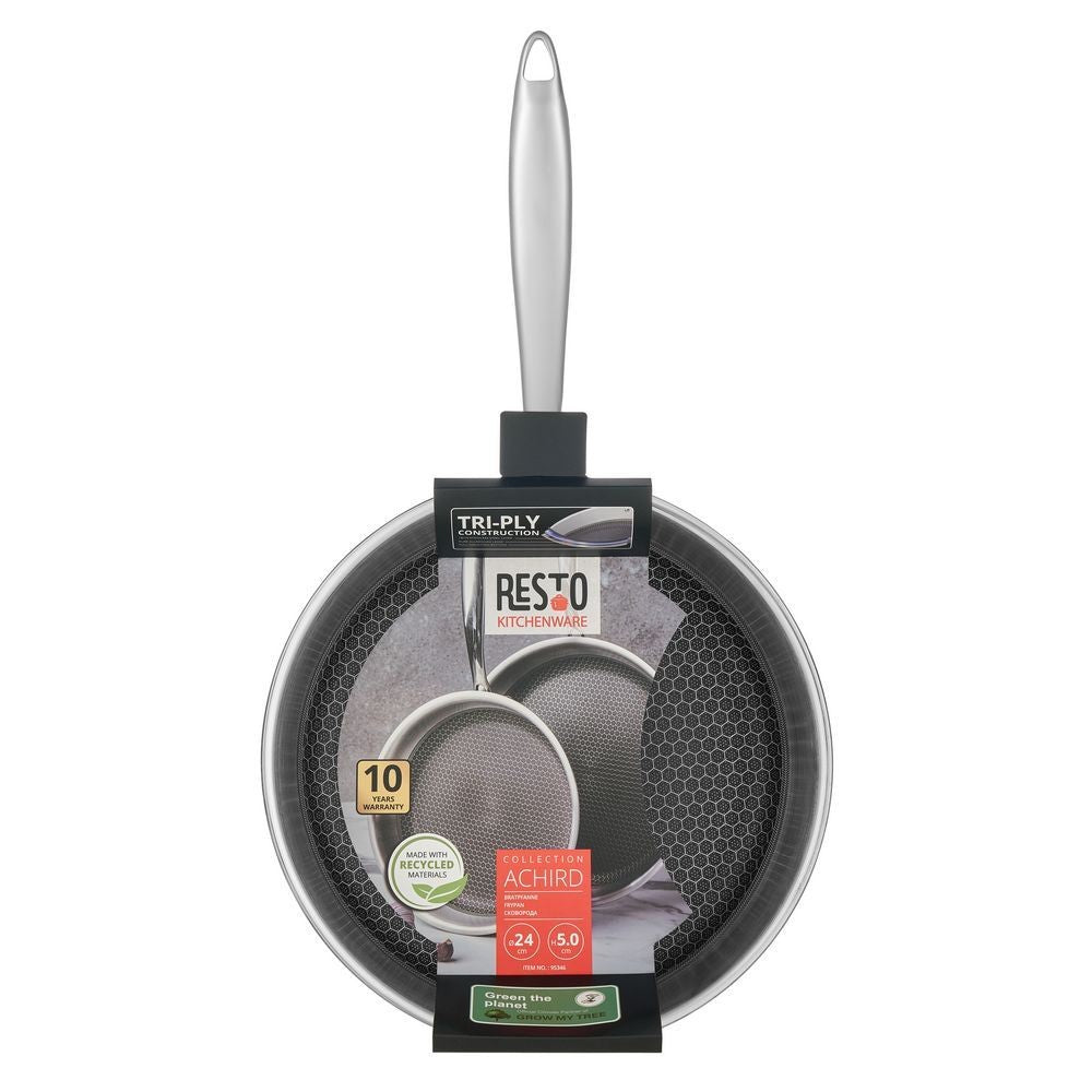Resto Kitchenware Achird Frypan Stainless Steel 24cm/26cm/28cm