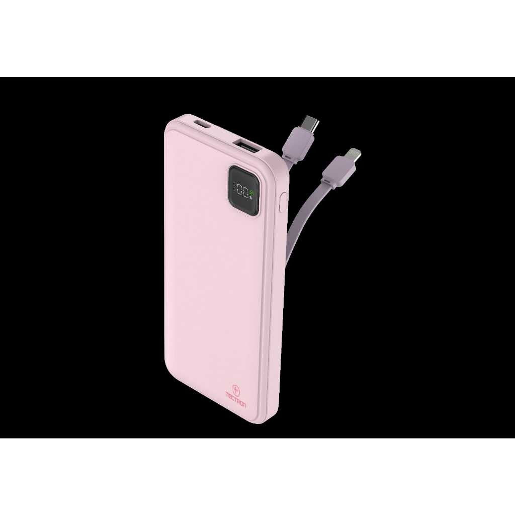 Tectron 10000mAH Fast Charge Power Bank with Built-in Cables