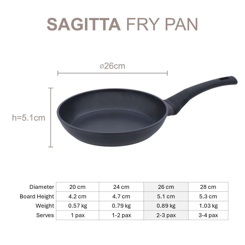 Resto Kitchenware Sagitta Frypan 20cm/22cm/24cm/26cm/28cm