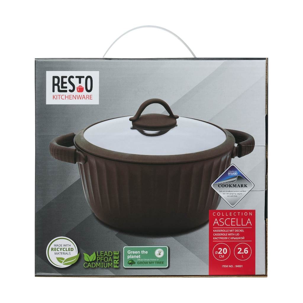 Resto Kitchenware Ascella Casserole With Lid 20cm/24cm/28cm