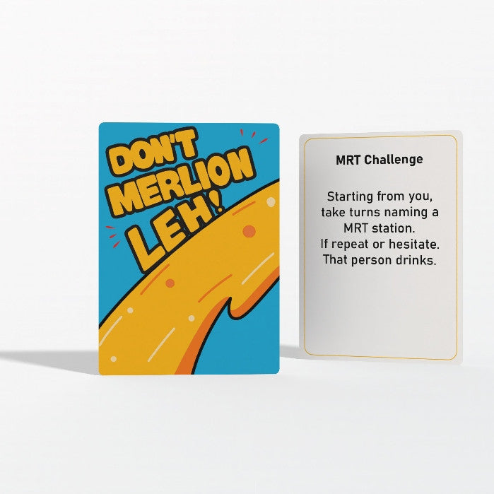 (SG Stock) Dont Merlion Leh! | Singaporean Drinking Card Game | Funny Party Game | 18+ | 3+ Players